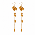 Golden Jade Cascade Long Drop Earrings