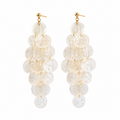 Pearlescent Shell-Inspired Statement Earrings