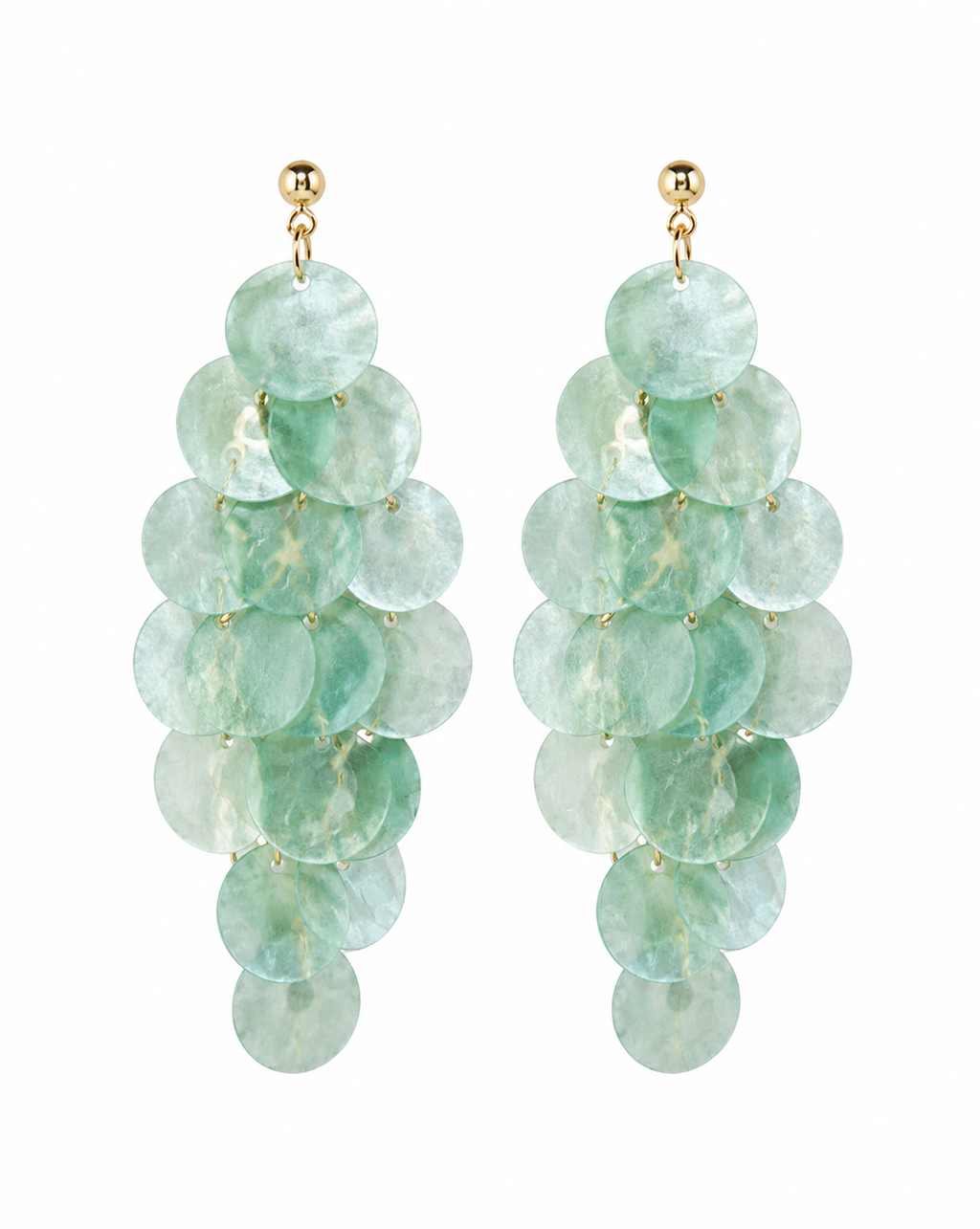 Seafoam Cascade Statement Earrings