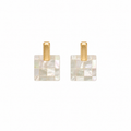 Mother of Pearl Mosaic Stud Earrings