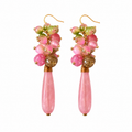 Rose Quartz & Chalcedony Cascade Earrings